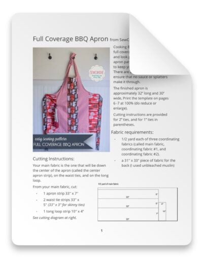 FULL COVERAGE APRON PATTERN